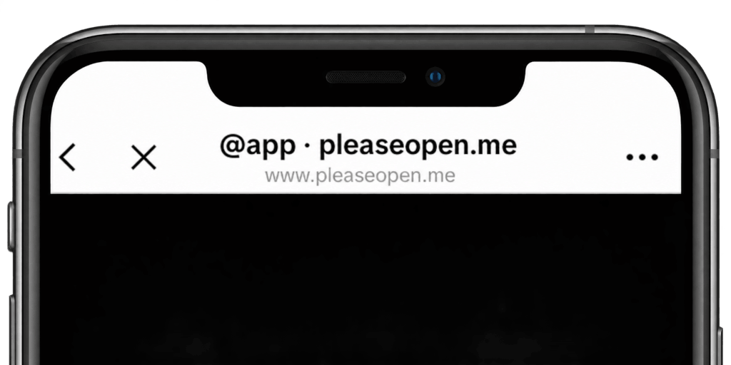 Demo: bio link opens TikTok tutorial, then Open in browser